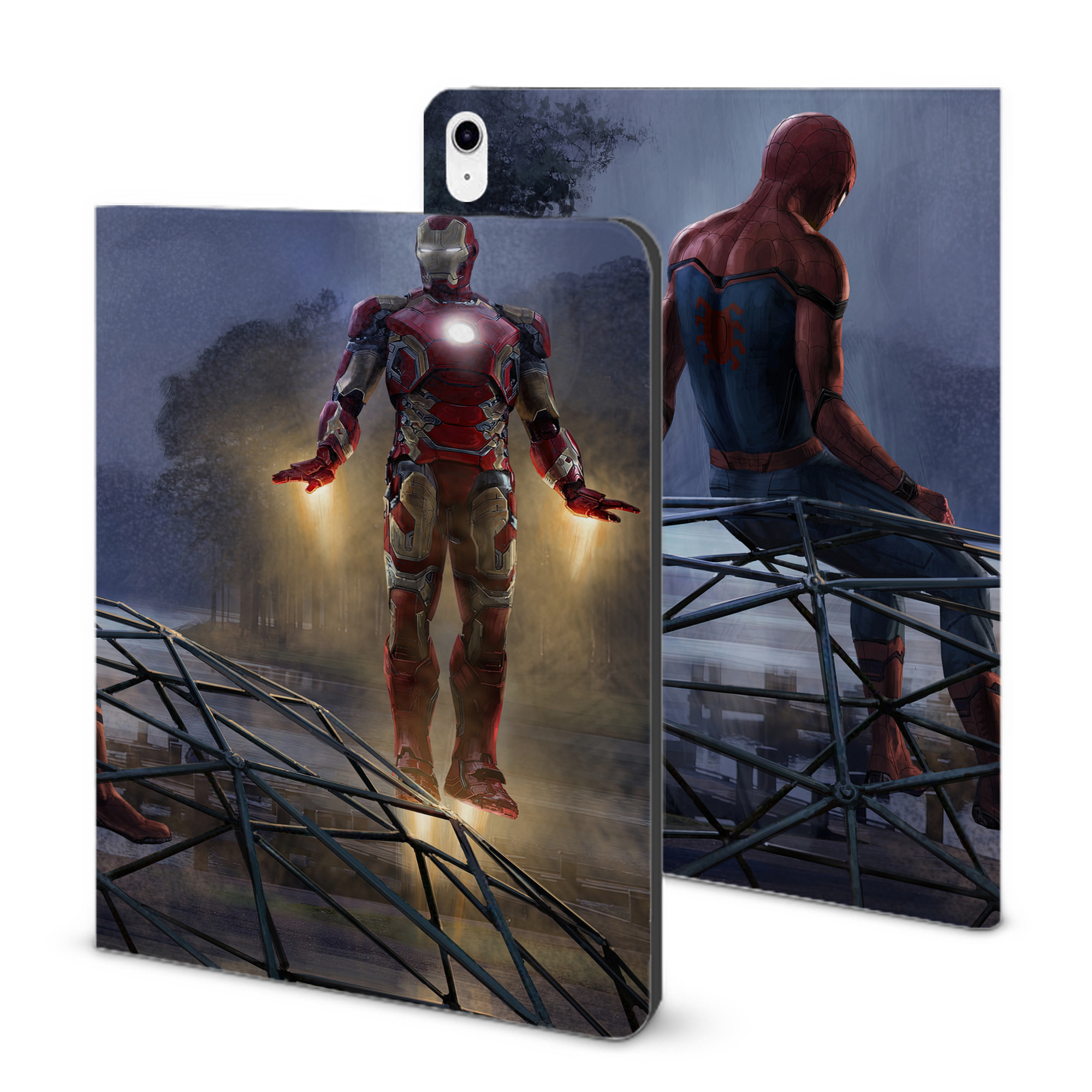（画像用） Spider Man スパイダーマン IPad ケース ブック型 PUレザー TPU 耐衝撃 軽量 薄型 ペン収納なし 全面保護 IPad 各モデル対応